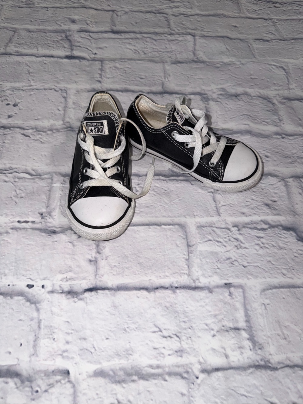 Converse Kids Black and White Low-Top Sneakers